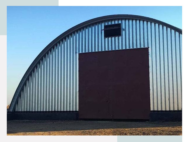 Бескаркасные ангары в таре