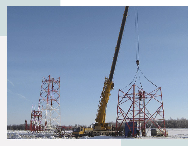 Монтаж вышек связи в таре