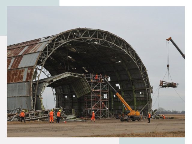 Демонтаж ангаров в таре
