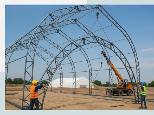 Монтаж ангаров в таре от 617 руб. - Надежно и быстро